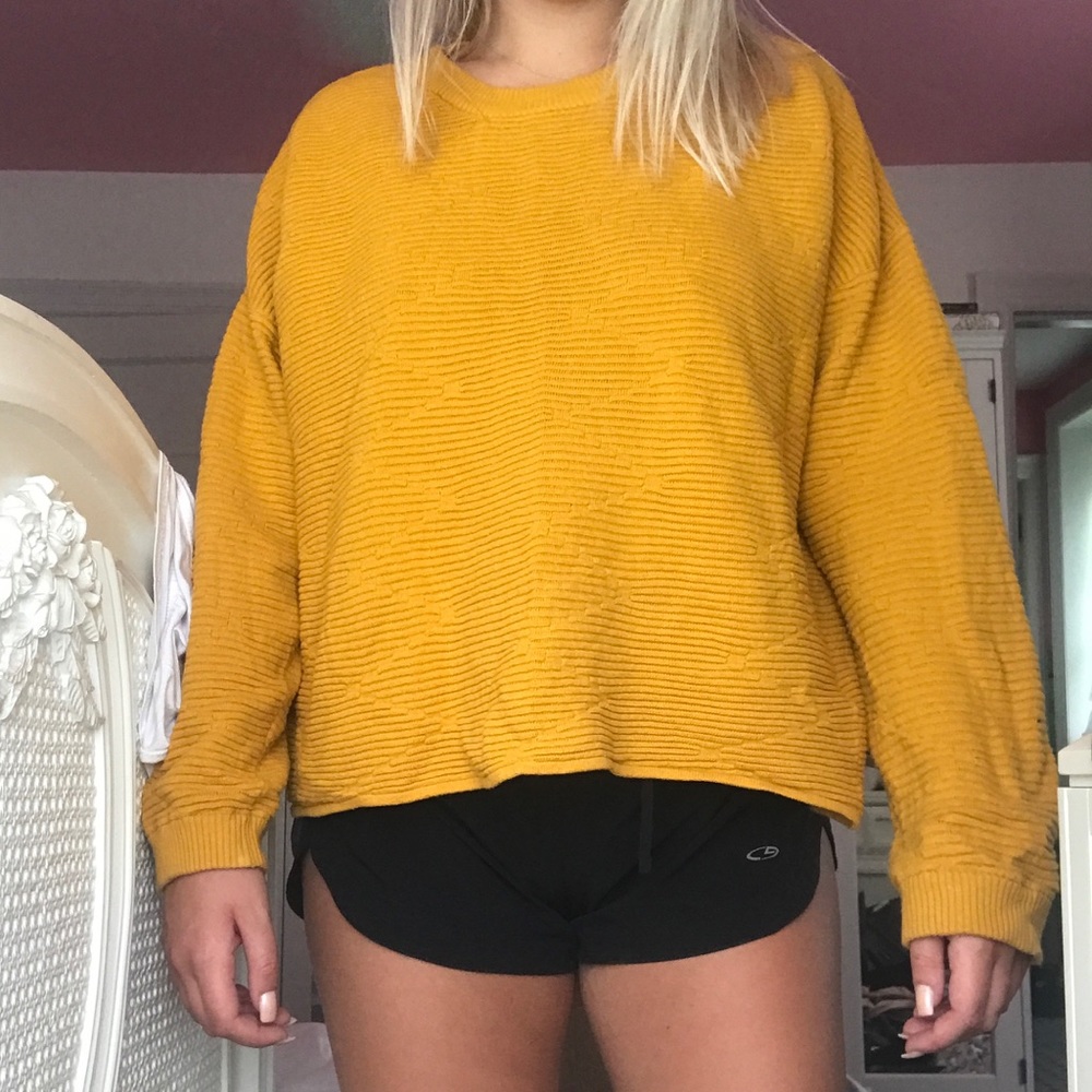cozy yellow sweater